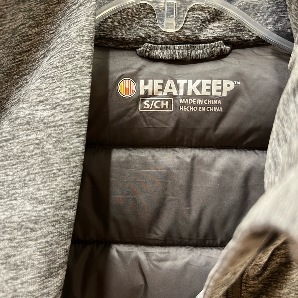Heatkeep Solid Down Packable Puffer Heather Gray … - image 4